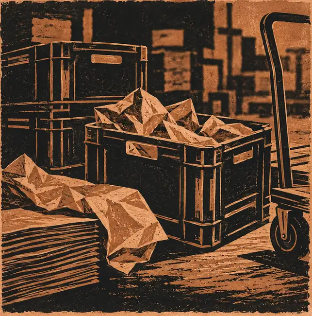 Illustration of distribution businesses equipment and workspace